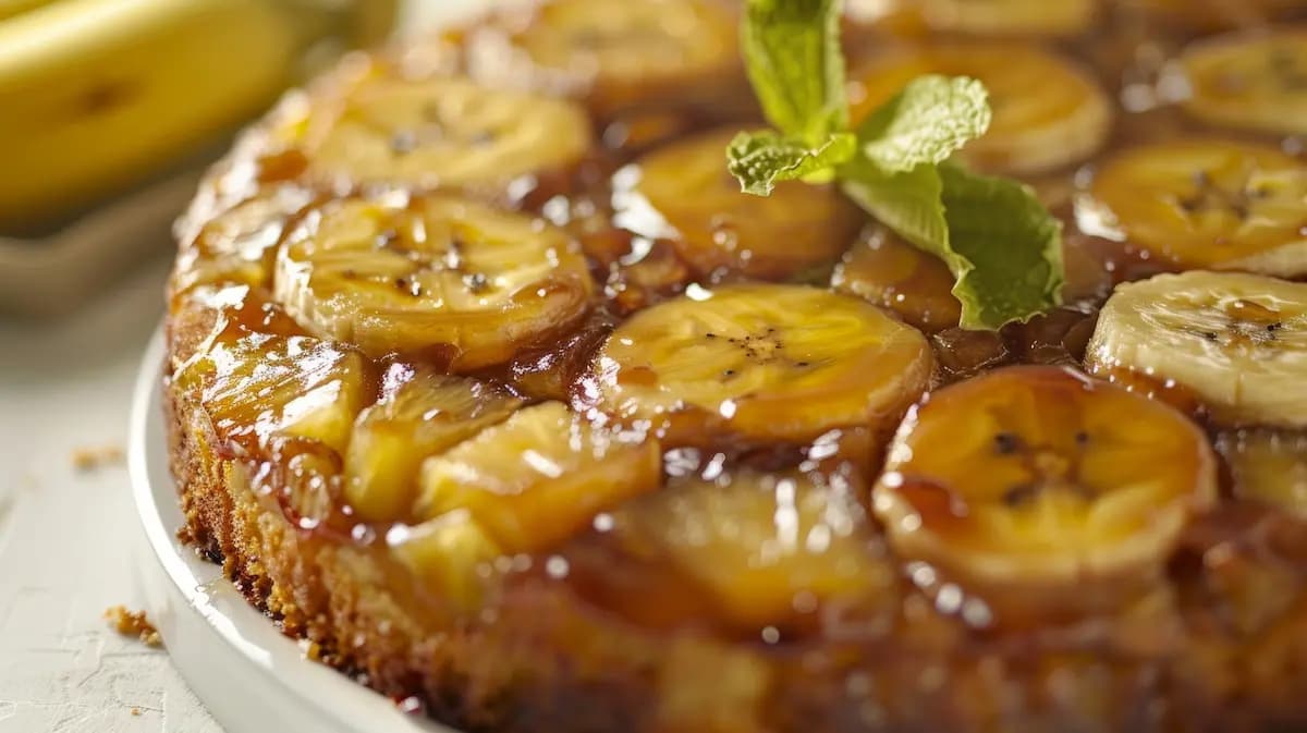 Bolo de Banana Caramelizada de Liquidificador